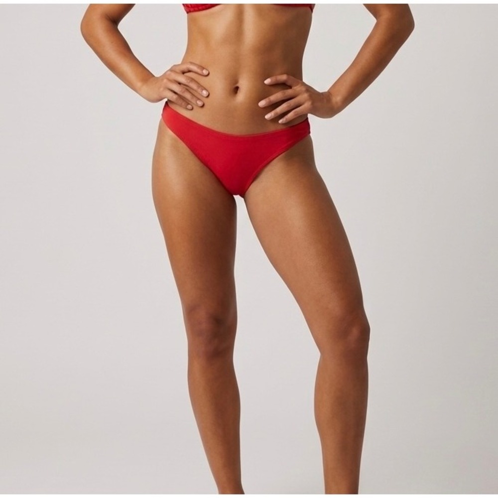 NWT Andie Swim Womens Small Bikini Bottom Cherry Red Swimsuit Briefs